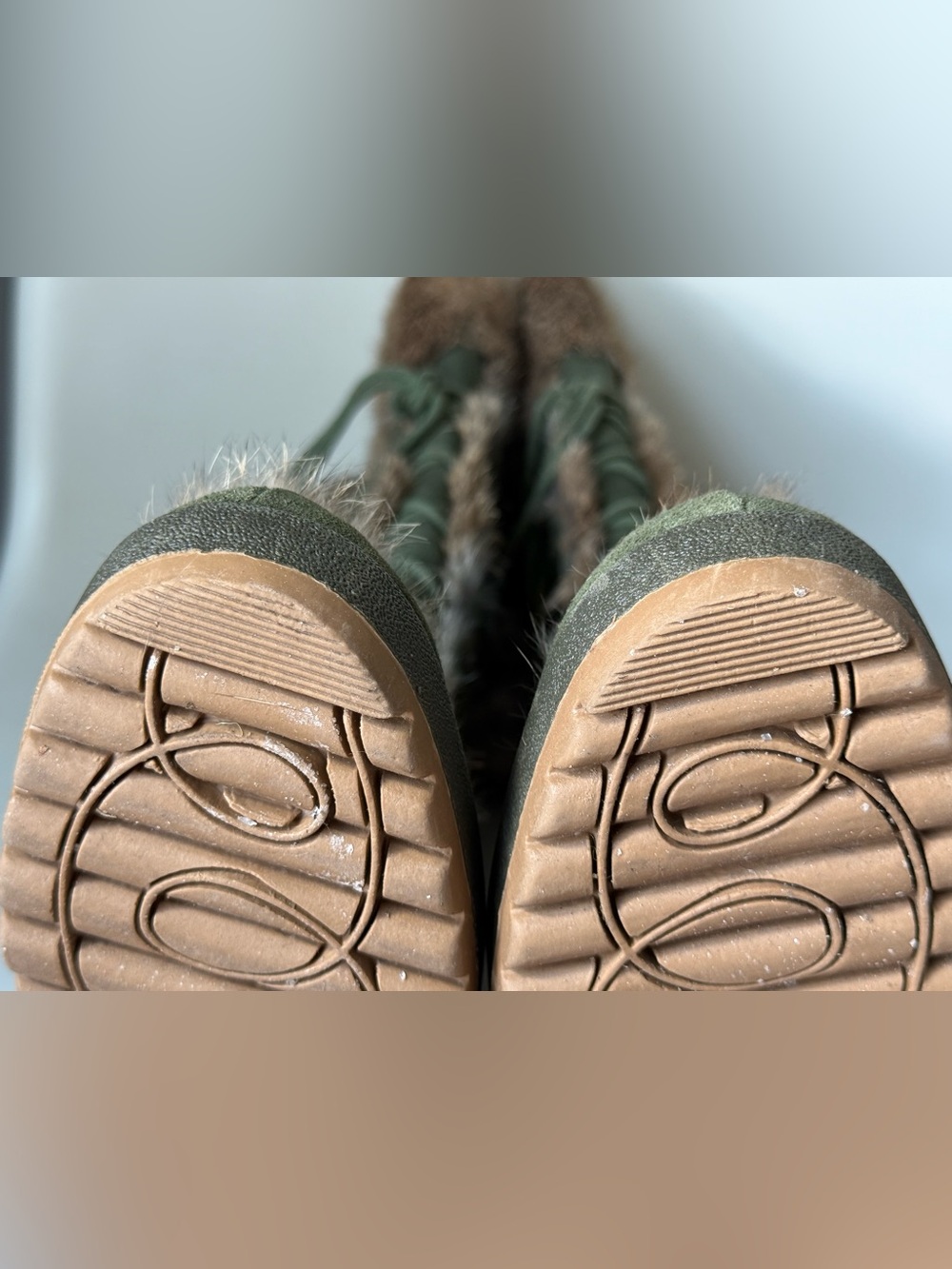naughty monkey Olive Green Faux Fur Trim Winter Boots - Picture 10 of 14